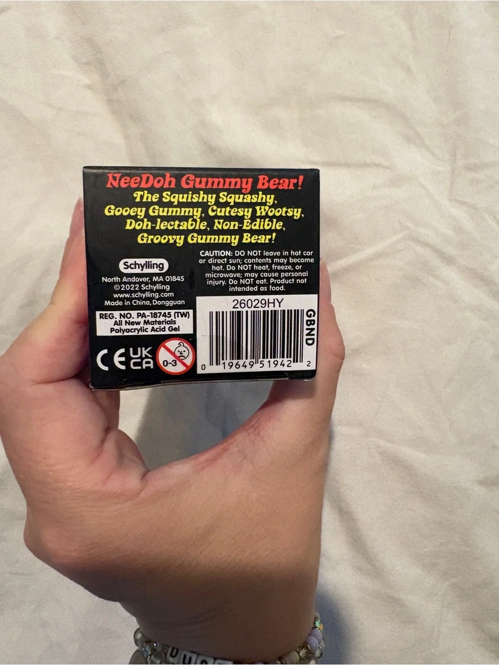 Schylling Nee Doh Gummy Bear Sensory Toy - Purple